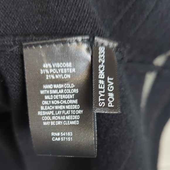 NWT Pull Over Black Sweater Dress Stretch Ribbed Design Women's Size XL - Picture 8 of 11